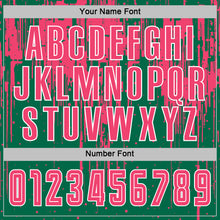 Load image into Gallery viewer, Custom Kelly Green Neon Pink-White Dripping Splatte Pattern Sports Sublimation Soccer Uniform Jersey