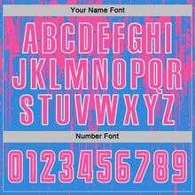 Load image into Gallery viewer, Custom Powder Blue Pink-White Dripping Splatte Pattern Sports Sublimation Soccer Uniform Jersey