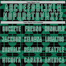 Load image into Gallery viewer, Custom Black Kelly Green-White Geometric Shapes Sports Sublimation Soccer Uniform Jersey