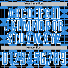 Load image into Gallery viewer, Custom Black Powder Blue-White Geometric Shapes Sports Sublimation Soccer Uniform Jersey