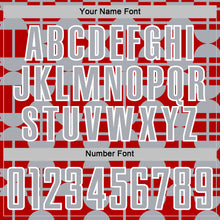 Laden Sie das Bild in den Galerie-Viewer, Custom Red Gray-White Geometric Shapes Sports Sublimation Soccer Uniform Jersey