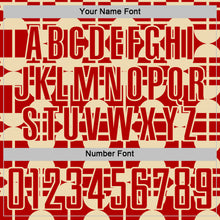 Laden Sie das Bild in den Galerie-Viewer, Custom Red Cream Geometric Shapes Sports Sublimation Soccer Uniform Jersey