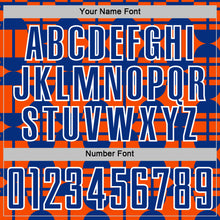 Загрузить изображение в средство просмотра галереи, Custom Orange Royal-White Geometric Shapes Sports Sublimation Soccer Uniform Jersey