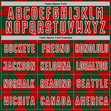 Load image into Gallery viewer, Custom Green Red-White Geometric Shapes Sports Sublimation Soccer Uniform Jersey