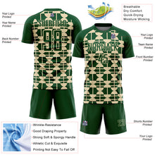 Load image into Gallery viewer, Custom Green Cream Geometric Shapes Sports Sublimation Soccer Uniform Jersey