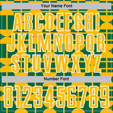 Load image into Gallery viewer, Custom Kelly Green Gold-White Geometric Shapes Sports Sublimation Soccer Uniform Jersey