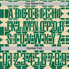 Load image into Gallery viewer, Custom Kelly Green Cream Geometric Shapes Sports Sublimation Soccer Uniform Jersey