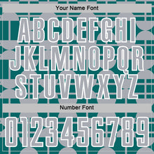 Load image into Gallery viewer, Custom Teal Gray-White Geometric Shapes Sports Sublimation Soccer Uniform Jersey