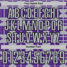 Laden Sie das Bild in den Galerie-Viewer, Custom Purple Gray-Black Geometric Shapes Sports Sublimation Soccer Uniform Jersey