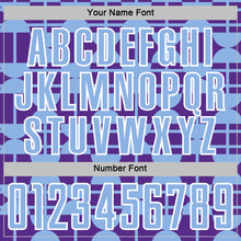 Load image into Gallery viewer, Custom Purple Light Blue-White Geometric Shapes Sports Sublimation Soccer Uniform Jersey