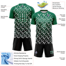 Load image into Gallery viewer, Custom Kelly Green Black-White Lightning Sports Sublimation Soccer Uniform Jersey
