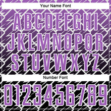 Load image into Gallery viewer, Custom Medium Purple Black-White Lightning Sports Sublimation Soccer Uniform Jersey