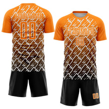 Charger l'image dans la galerie, Custom Bay Orange Black-White Lightning Sports Sublimation Soccer Uniform Jersey