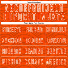 Загрузить изображение в средство просмотра галереи, Custom Orange Black-White Wavy Lines Sports Sublimation Soccer Uniform Jersey