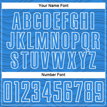 Загрузить изображение в средство просмотра галереи, Custom Powder Blue Black-White Wavy Lines Sports Sublimation Soccer Uniform Jersey