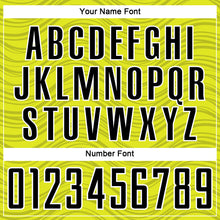 Загрузить изображение в средство просмотра галереи, Custom Neon Yellow Black-White Wavy Lines Sports Sublimation Soccer Uniform Jersey