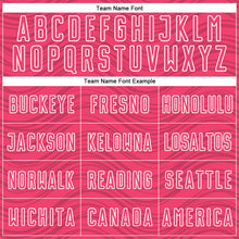 Загрузить изображение в средство просмотра галереи, Custom Neon Pink Black-White Wavy Lines Sports Sublimation Soccer Uniform Jersey