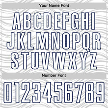 Загрузить изображение в средство просмотра галереи, Custom White Navy Wavy Lines Sports Sublimation Soccer Uniform Jersey