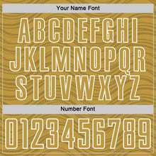 Загрузить изображение в средство просмотра галереи, Custom Old Gold Navy-White Wavy Lines Sports Sublimation Soccer Uniform Jersey