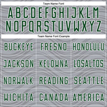 Загрузить изображение в средство просмотра галереи, Custom Gray Green-White Wavy Lines Sports Sublimation Soccer Uniform Jersey