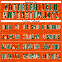 Загрузить изображение в средство просмотра галереи, Custom Orange Green-White Wavy Lines Sports Sublimation Soccer Uniform Jersey