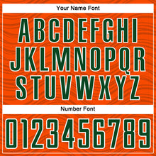 Загрузить изображение в средство просмотра галереи, Custom Orange Green-White Wavy Lines Sports Sublimation Soccer Uniform Jersey