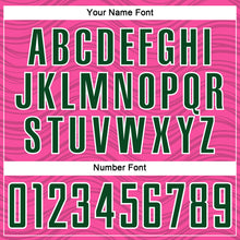 Загрузить изображение в средство просмотра галереи, Custom Pink Green-White Wavy Lines Sports Sublimation Soccer Uniform Jersey