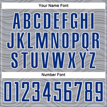 Загрузить изображение в средство просмотра галереи, Custom Gray Royal-White Wavy Lines Sports Sublimation Soccer Uniform Jersey