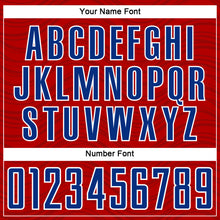 Загрузить изображение в средство просмотра галереи, Custom Red Royal-White Wavy Lines Sports Sublimation Soccer Uniform Jersey