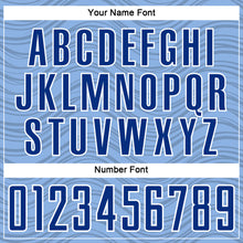 Загрузить изображение в средство просмотра галереи, Custom Light Blue Royal-White Wavy Lines Sports Sublimation Soccer Uniform Jersey