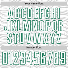 Загрузить изображение в средство просмотра галереи, Custom White Kelly Green Wavy Lines Sports Sublimation Soccer Uniform Jersey