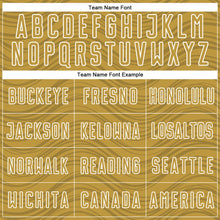 Загрузить изображение в средство просмотра галереи, Custom Old Gold Kelly Green-White Wavy Lines Sports Sublimation Soccer Uniform Jersey