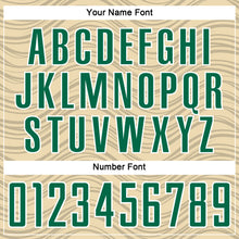 Загрузить изображение в средство просмотра галереи, Custom Cream Kelly Green-White Wavy Lines Sports Sublimation Soccer Uniform Jersey