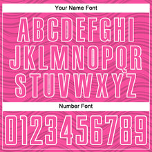 Загрузить изображение в средство просмотра галереи, Custom Pink Kelly Green-White Wavy Lines Sports Sublimation Soccer Uniform Jersey