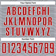 Загрузить изображение в средство просмотра галереи, Custom Gray Red-White Wavy Lines Sports Sublimation Soccer Uniform Jersey