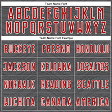 Загрузить изображение в средство просмотра галереи, Custom Steel Gray Red-White Wavy Lines Sports Sublimation Soccer Uniform Jersey