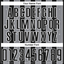 Load image into Gallery viewer, Custom Black Gray-White Pinstripe Line Sports Sublimation Soccer Uniform Jersey