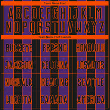Load image into Gallery viewer, Custom Black Purple-Orange Pinstripe Line Sports Sublimation Soccer Uniform Jersey