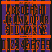 Load image into Gallery viewer, Custom Black Purple-Orange Pinstripe Line Sports Sublimation Soccer Uniform Jersey