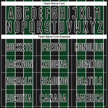 Load image into Gallery viewer, Custom Black Green-White Pinstripe Line Sports Sublimation Soccer Uniform Jersey