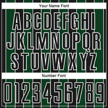 Load image into Gallery viewer, Custom Black Green-White Pinstripe Line Sports Sublimation Soccer Uniform Jersey