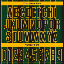 Load image into Gallery viewer, Custom Black Green-Gold Pinstripe Line Sports Sublimation Soccer Uniform Jersey