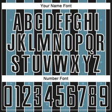 Load image into Gallery viewer, Custom Black Shadow Blue-White Pinstripe Line Sports Sublimation Soccer Uniform Jersey
