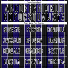 Загрузить изображение в средство просмотра галереи, Custom Black Dark Purple-White Pinstripe Line Sports Sublimation Soccer Uniform Jersey