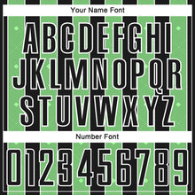 Загрузить изображение в средство просмотра галереи, Custom Black Pea Green-White Pinstripe Line Sports Sublimation Soccer Uniform Jersey