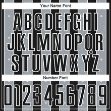 Laden Sie das Bild in den Galerie-Viewer, Custom Black Silver-White Pinstripe Line Sports Sublimation Soccer Uniform Jersey