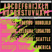 Загрузить изображение в средство просмотра галереи, Custom Black Pink-Neon Green Abstract Fragment Art Splash Sports Sublimation Soccer Uniform Jersey