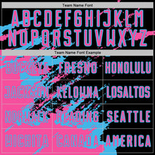 Загрузить изображение в средство просмотра галереи, Custom Black Pink-Sky Blue Abstract Fragment Art Splash Sports Sublimation Soccer Uniform Jersey