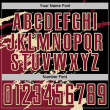 Charger l'image dans la galerie, Custom Black Crimson-Cream Abstract Fragment Art Splash Sports Sublimation Soccer Uniform Jersey