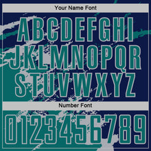 Загрузить изображение в средство просмотра галереи, Custom Navy Teal-Gray Abstract Fragment Art Splash Sports Sublimation Soccer Uniform Jersey